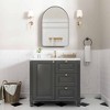 Lirago Arch Framed Recessed Wall-mounted Bathroom Vanities Medicine Cabinet with Mirror with Shelves 36*24 Black - 3 of 4