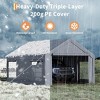GustoWave Heavy Duty 12x20 Ft Carport with Roll-Up Windows for Car Truck - 4 of 4