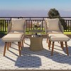 ELJGET 5 Pieces Patio Furniture Sets, Outdoor Furniture Bistro Sets with Wicker Cool Bar Table & Ottomans for Porch, Backyard, Poolside - 2 of 4