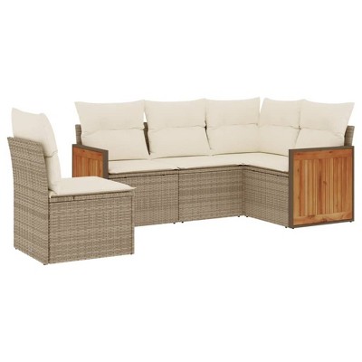 vidaXL Garden Sofa Set Beige