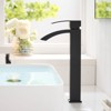 PAGED Tall Bathroom Faucets, Single Hole Bathroom Sink Faucet, Single Handle Vanity Basin Faucet with Pop Up Drain - 4 of 4