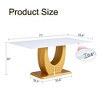 NicBex Dining Room Table for 4 Luxury 71" Long Dining Table Counter Height Table with MDF Form Base and Imitation Marble for Dining Rooms, Gold - 2 of 4