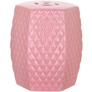 Diamonds Kids Garden Stool - KID4501 - Indoor/Outdoor - Pink - Safavieh Kids - 1 of 3