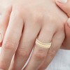 Pompeii3 1 1/2ct Diamond Double Row Eternity Ring 14k Yellow Gold 7.5mm Wide Flat Band - 4 of 4