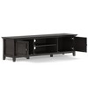 WyndenHall 72" Halifax Low TV Media Stand for TVs up to 80" Hickory Brown: Transitional Style, Pine & Plywood Frame - 2 of 4