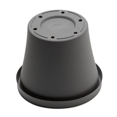 Bloem Charcoal Gray Round Resin Planter 17.25"