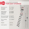 Hailo Folding Step Ladder, 8 Collapsible Non-Slip Steps with 12.2 Foot Reach for Garage, Home and Kitchen, L100 TopLine, Silver/Black - 2 of 4