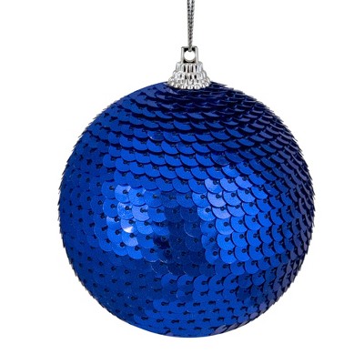 Northlight Blue Sequin Shatterproof Ball Christmas Ornament 3"