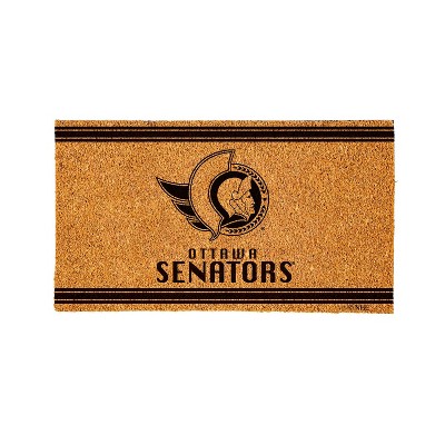 Evergreen Ottawa Senators Logo Natural Coir 28 x 16 Inches Indoor Outdoor Doormat
