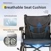 KTMBDW Lightweight Wheelchair with Swing-Away Footrests and Flip-Back Arms, Portable Folding Wheelchair for Adults and Seniors, 18 Inch Seat - 3 of 4