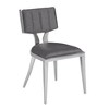 Chintaly Imports,Contemporary Floating-Back Side Chair Faux Leather Upholstery - Set of 2 - 2 of 4