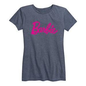 Women's - Barbie - Classic Pink Logo Short Sleeve Graphic T-Shirt - 1 of 4