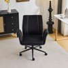 Karl Home | 28.5 inch White Velvet Dovetail Swivel Office Chair With Wheels - 2 of 4