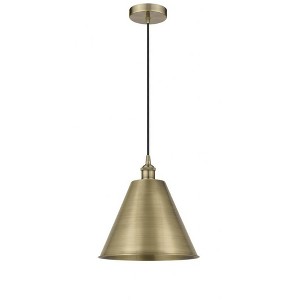 Edison Cone - 1 Light Cord Hung Mini Pendant In Industrial Style-14.75 Inches Tall and 12 Inches Wide - 1 of 1