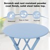 homfan 3-Piece Steel Bistro Set - 2 Weather-Resistant Folding Chairs & Table, Space-Saving for Patio/Balcony - 3 of 4