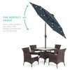 Best Choice Products 7.5ft Outdoor Solar Patio Umbrella for Deck, Pool w/ Tilt, Crank, LED Lights - 2 of 4