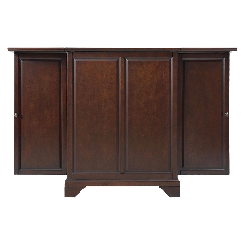 Crosley Furniture KF40001BMA Lafayette Expandable Top Bar Cabinet-Vintage Mahogany