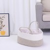 Unique Bargains Handcrafted Odorless Cotton Rope Storage Basket with Handles and Divider 1 Pack - 4 of 4