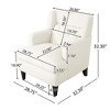 28.75'' Teddy Fleece Upholstered Accent Chair with Tufted Back and Sturdy Birch Legs for Living Room - 2 of 4