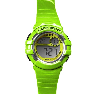Girls' Dakota Light Up Dial Digital Diver Watch - Lime, Girl's, Size: Small, Green