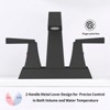 PAGED 2-Handle Bathroom Faucet 4 Inch Centerset Sink Faucet 3 Hole Lavatory Faucet with Pop Up Drain & Supply Lines - 3 of 4