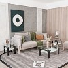 NicBex Modern Tempered Glass Square Coffee Table with Storage Shelf,Side Table with Metal Legs,Center Table for Living Room - 4 of 4