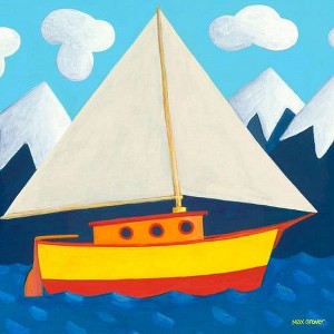Oopsy Daisy's Sailing, Sailing Canvas Wall Art - Size 10x10 - 1 of 1