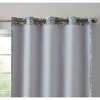 HLC.ME Amalfi Paisley Faux Silk 100% Blackout Thermal Lined Curtain Grommet Panels - Energy Efficient, Noise Reducing - Set of 2 - 3 of 4