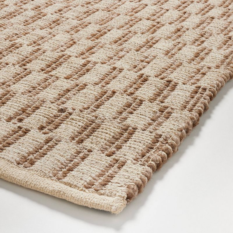 Checkered Stripe Rug Brown - Threshold™ designed with Studio McGee, 4 of 6