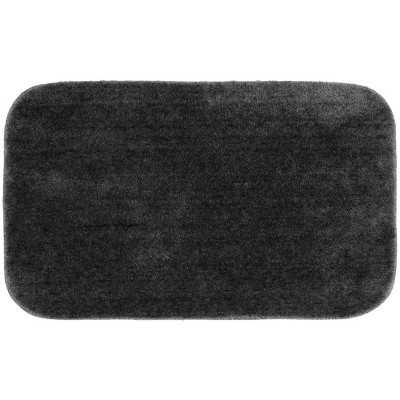 24"x40" Traditional Plush Washable Nylon Rug Dark Gray - Garland
