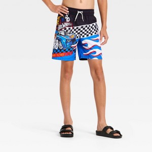 Boys' Mattel Swim Shorts - Black - 1 of 3