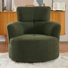 360° Swivel Sofa Chair, Upholstered Round Accent Barrel Chair with Adjustable Headrest for Living Room, Bedroom -ModernLuxe - 2 of 4