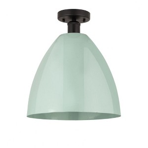 Plymouth Dome - 1 Light Semi-Flush Mount In Industrial Style-14.75 Inches Tall and 12 Inches Wide - 1 of 1