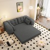 King Size Human Dog Bed, 3-in-1 Foldable Sofa Couch with Surroundings, Teddy Fabric Foam-Filled Sleeper Floor Sofa for Living Room-Baofuwish - 3 of 4