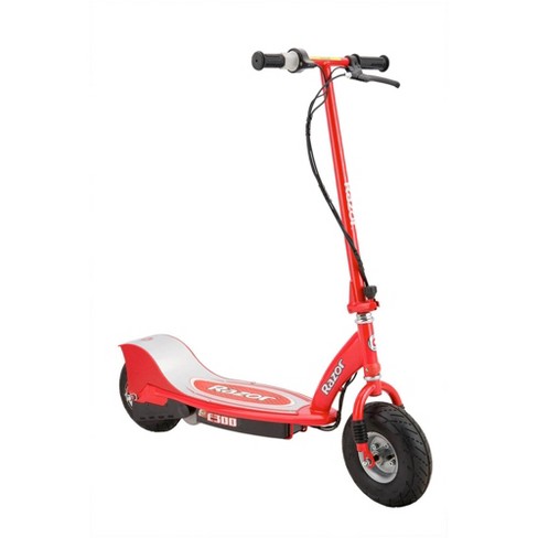 E300 Durable Adult & Teen Ride-on 24v Motorized High-torque Power Electric Scooter, Speeds Up 15 Mph With Brakes And Pneumatic Tires, Red :