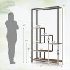 Aghana Digitals 71 Inch 6-Tier Indoor Plant Stand with 10 Hanging Hooks, Metal & Engineered Wood - 4 of 4