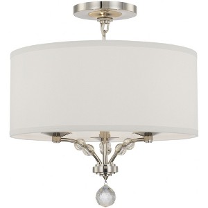 Crystorama Lighting Mirage 3 - Light Semi-Flush Mount in  Polished Nickel - 1 of 2