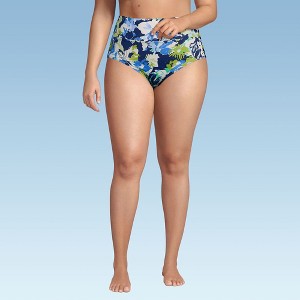 Lands' End Women's Chlorine Resistant Pinchless High Waisted Bikini Bottoms - 1 of 3