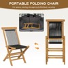 Tangkula 4PCS Folding Chairs w/ Quick-Folding Portable Design Woven Rope Seat Porch Patio - 3 of 4