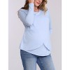 Women's Crewneck Long Sleeve Draped Nursing Tee | Motherhood Maternity - 3 of 4
