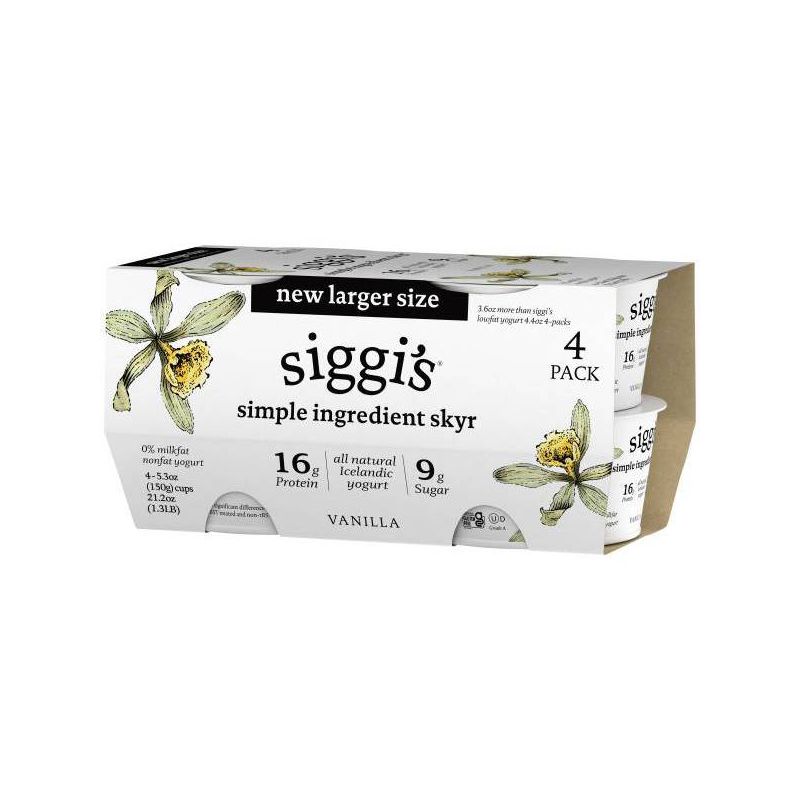 Siggi&#39;s Nonfat Vanilla Icelandic-Style Skyr Yogurt - 4ct/5.3oz Cups, 5 of 9