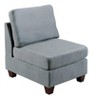 CAVINAS Line Accent Chair with Mid-Height Backrest and Wood Legs,Cozy Upholstered Living Room Chairs,Reading Chairs for Living Room - 2 of 4