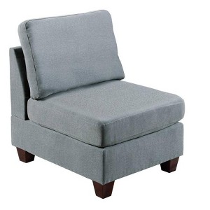 NicBex Line Accent Chair,Upholstered Living Room Chairs with Mid-Height Backrest and Wood Legs,Cozy Armless Chair,Accent Chairs for Living Room - 1 of 4