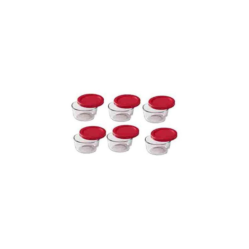Pyrex Simply Store 8-Piece Glass Food Storage Set (4 vessels and 4 lids), standard packaging, 3 of 5