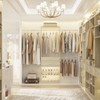 Besiost 8FT Closet Organizer with Extendable Hanging Rod, Wood Closet System with Drawer - 2 of 4