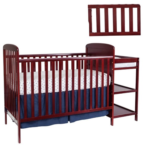 Cherry crib with attached changing table hotsell