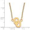 Black Bow Jewelry 14k Yellow Gold Oklahoma Sooners NCAA Necklace 18 Inch - 2 of 4