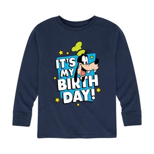 Boys' - Disney - Goofy It's My Birthday Long Sleeve Graphic T-Shirt - 1 of 4