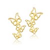 Guili Elegant 14k Gold Plated Filigree Butterfly Trio Stud Earrings – Delicate, Graceful Jewelry with a Nature-Inspired, Timeless Design - 3 of 3