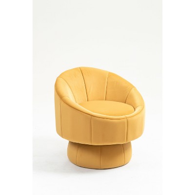 NicBex Velvet Swivel Accent Chair,Upholstered Swivel Living Room Chairs with Waist Cushion,Mid-Century Armchair,Accent Chairs for Living Room